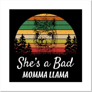 SHE'S A BAD MOMMA LLAMA Posters and Art